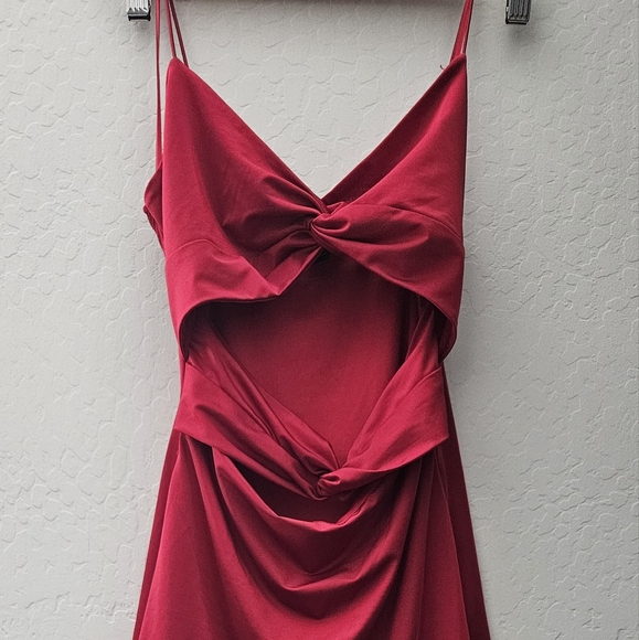 Cutout Mini Red Dress - Picture 4 of 5
